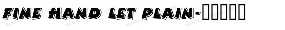 Fine Hand LET Plain字体转换